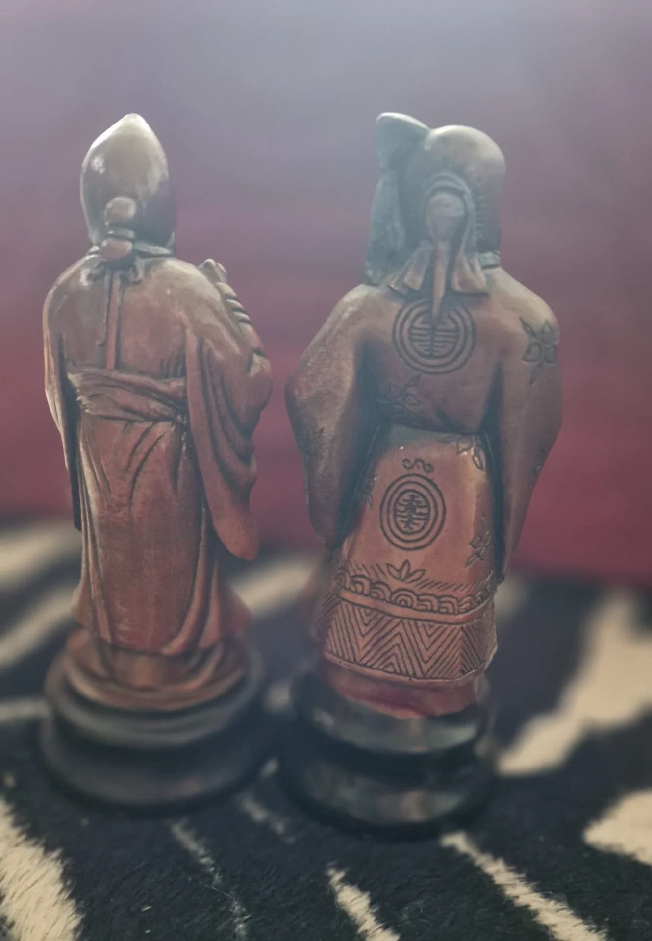 2 statuete vintage, rare reprezentand zei chinezi ai longevității – fotografia 2 din 5