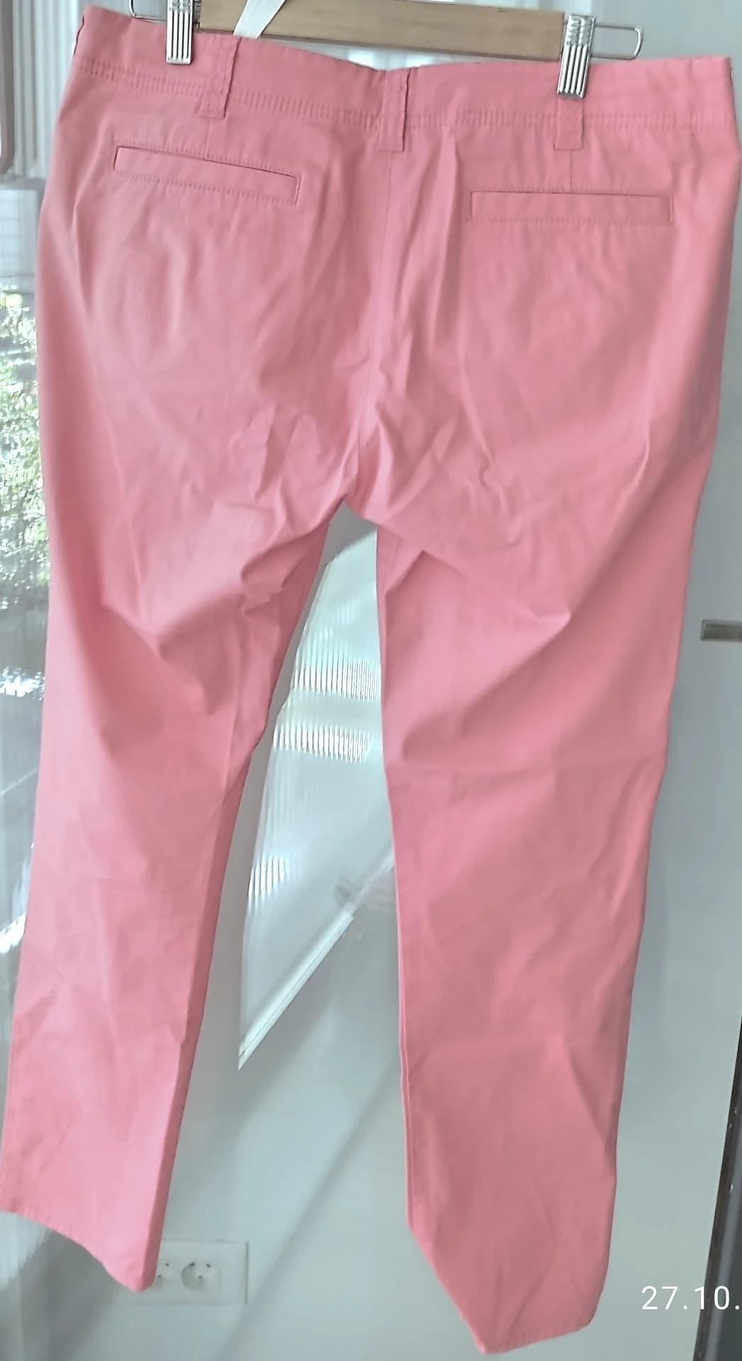 Pantalonii Stefanel roz, lungi, de toamna- primavara: noi, fara eticheta – fotografia 7 din 8