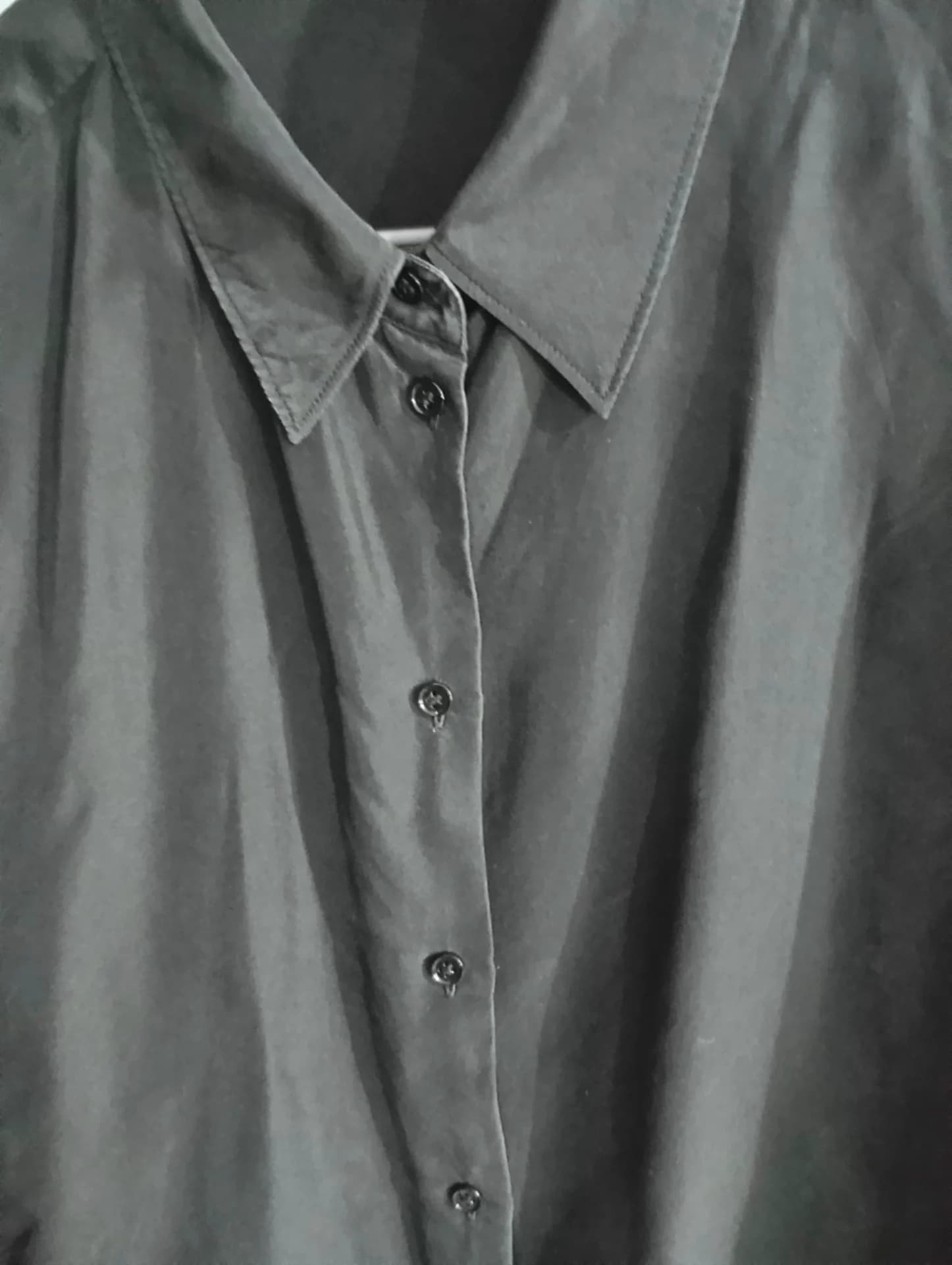 Bluza din matase H&M neagra, maneca lunga: – fotografia 3 din 8
