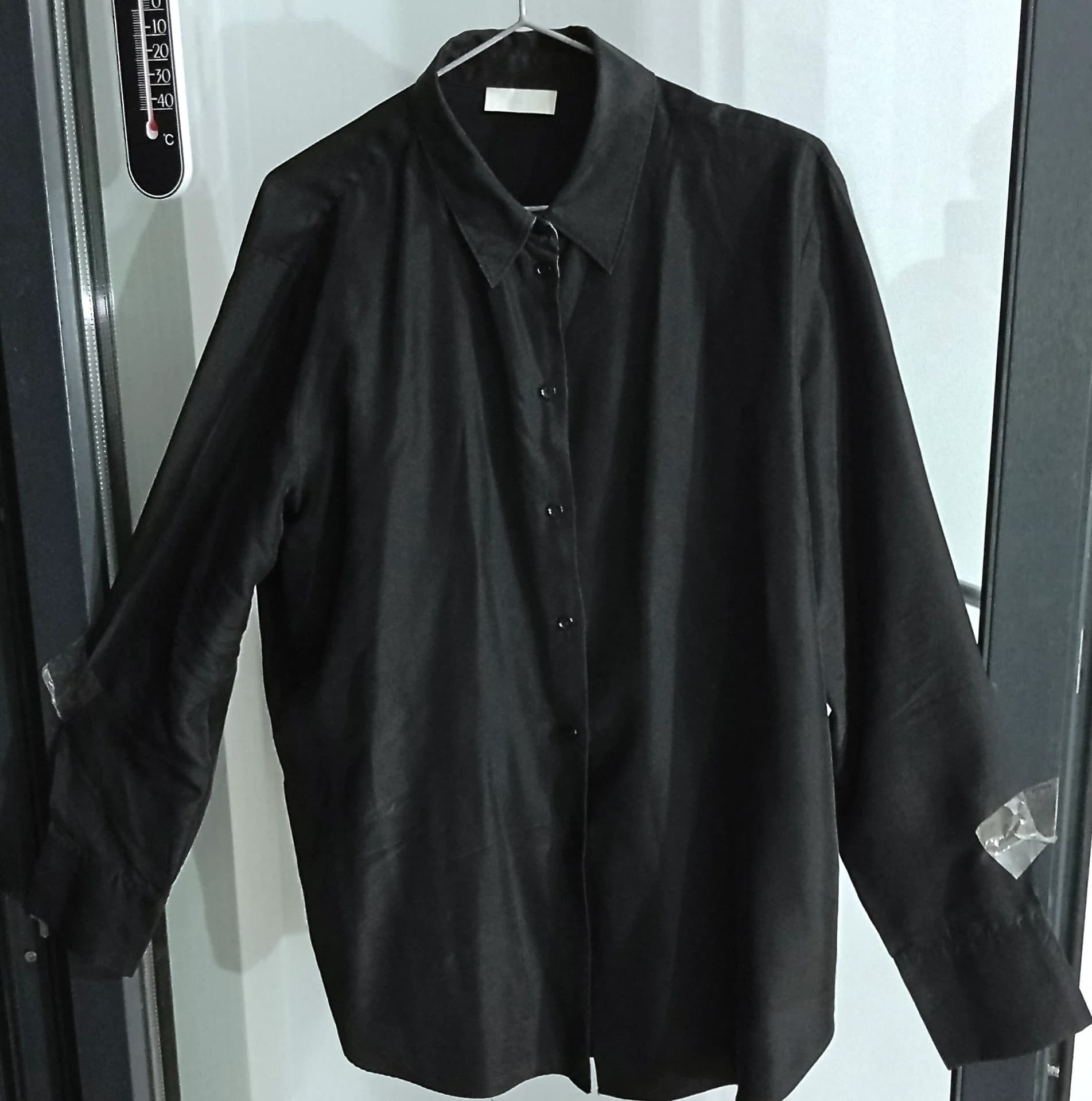 Bluza din matase H&M neagra, maneca lunga: