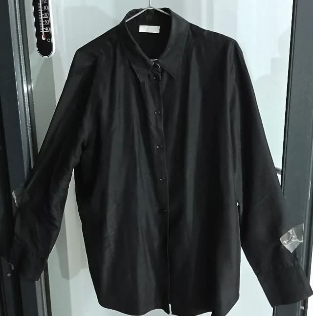 Bluza din matase H&M neagra, maneca lunga: