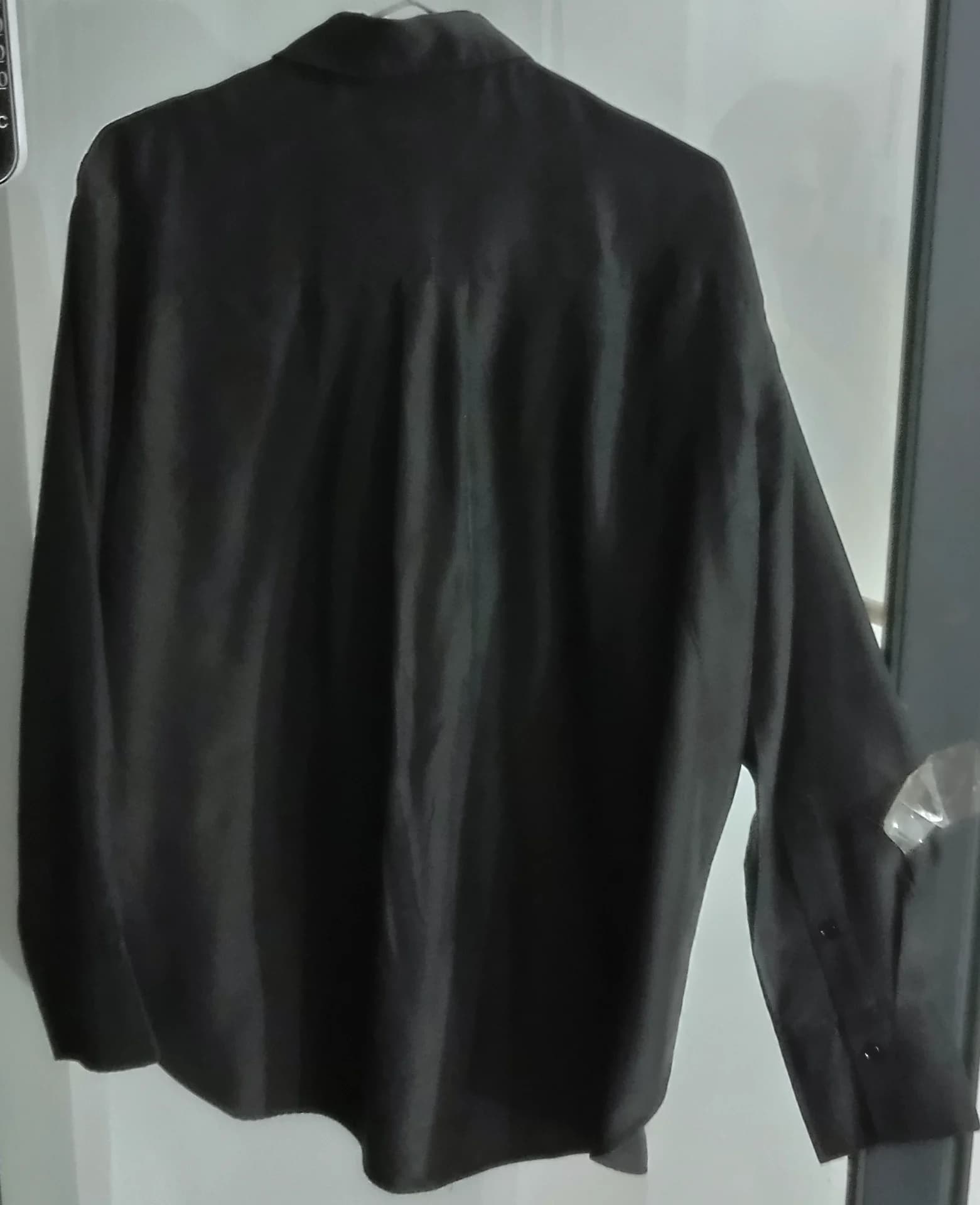 Bluza din matase H&M neagra, maneca lunga: – fotografia 5 din 8