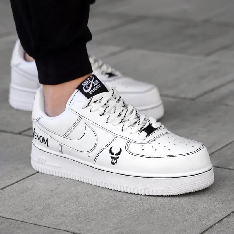 NIKE AF1 LOW WMNS WHITE/BLACK – fotografia 6 din 6