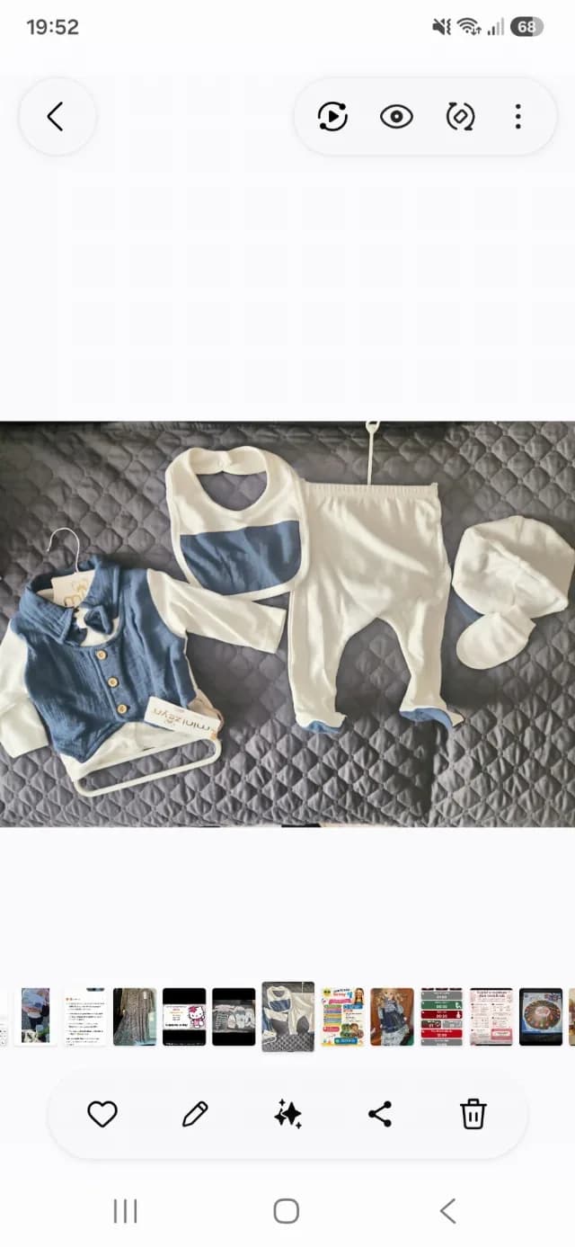 Set elegant 5 piese nou-născut Mini Zeyn (mărimea 56 / 0-3 luni)