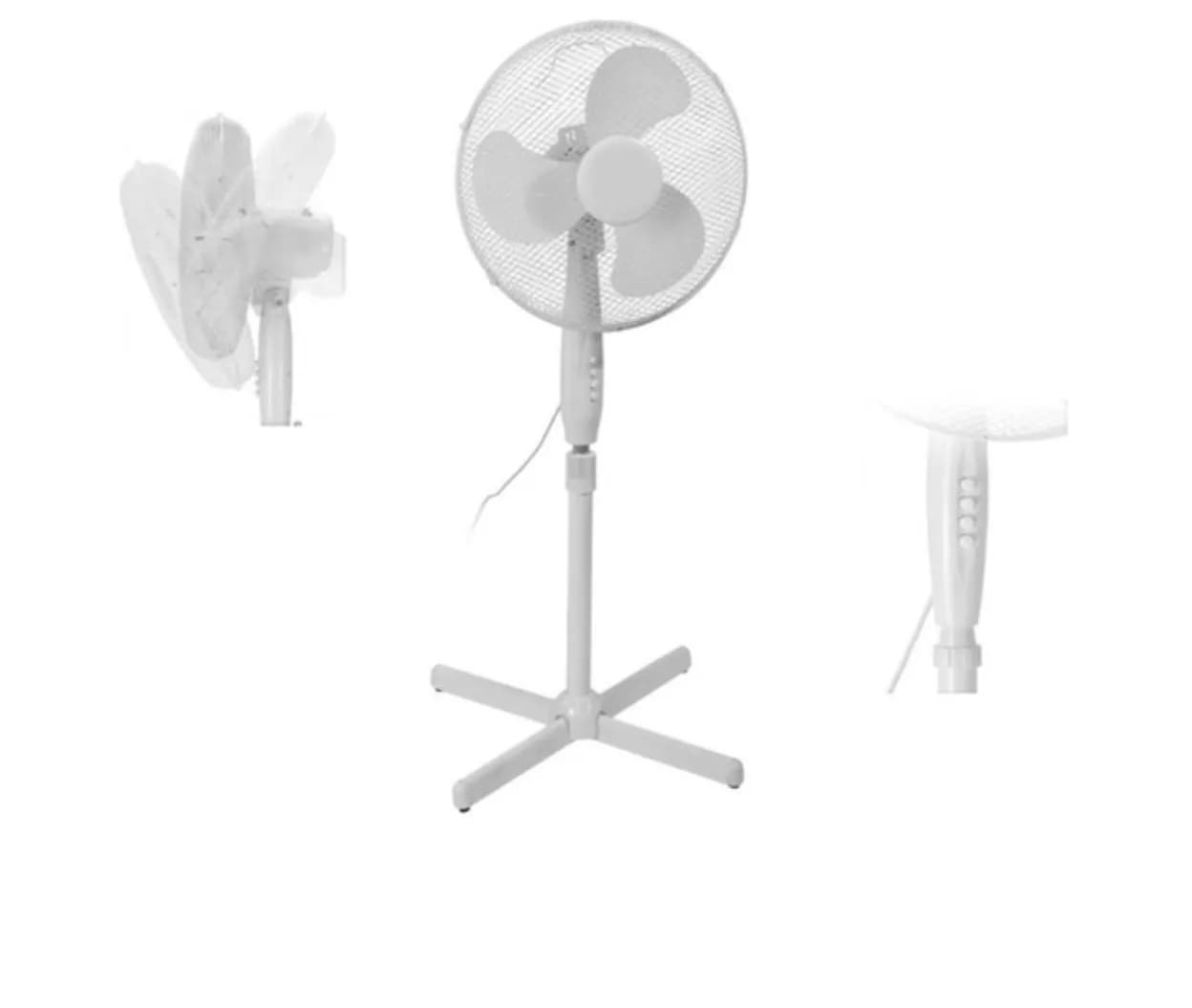 Ventilator de picioare Excellent Electrics, 40 cm, 3 viteze, 125 cm inaltime – fotografia 3 din 3