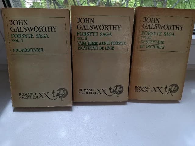 Forsyte Saga-John Galsworthy (Ed. 1969), Set 3 volume de colecție
Vând setul complet