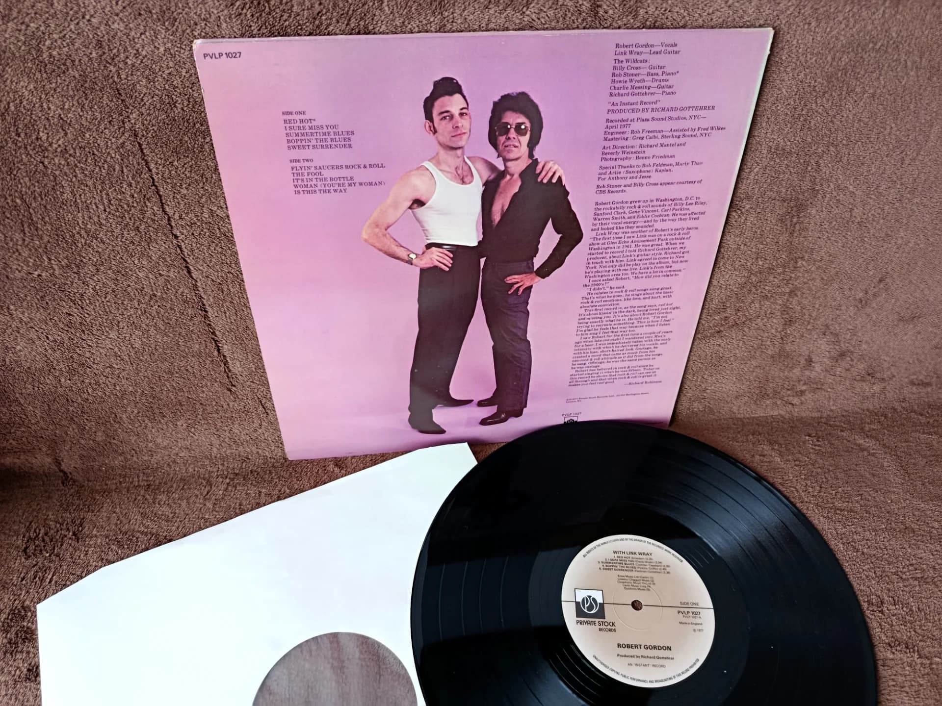 ROBERT GORDON - With Link Wray (LP 1977 UK) – fotografia 2 din 3