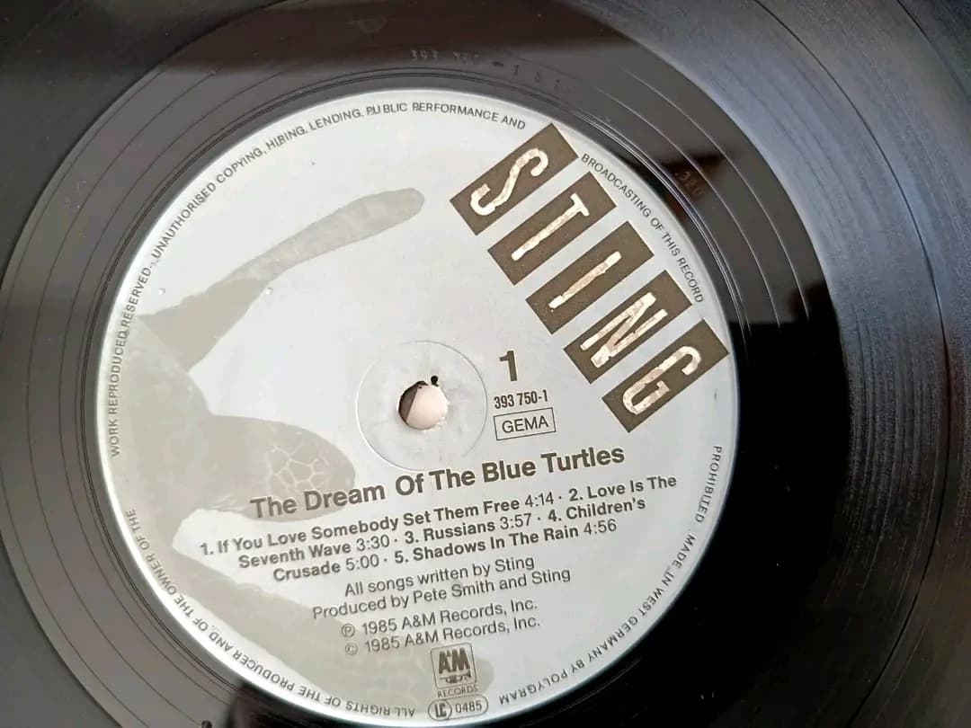 STING - The Dream of the Blue Turtle (LP 1985 Germania) – fotografia 3 din 3