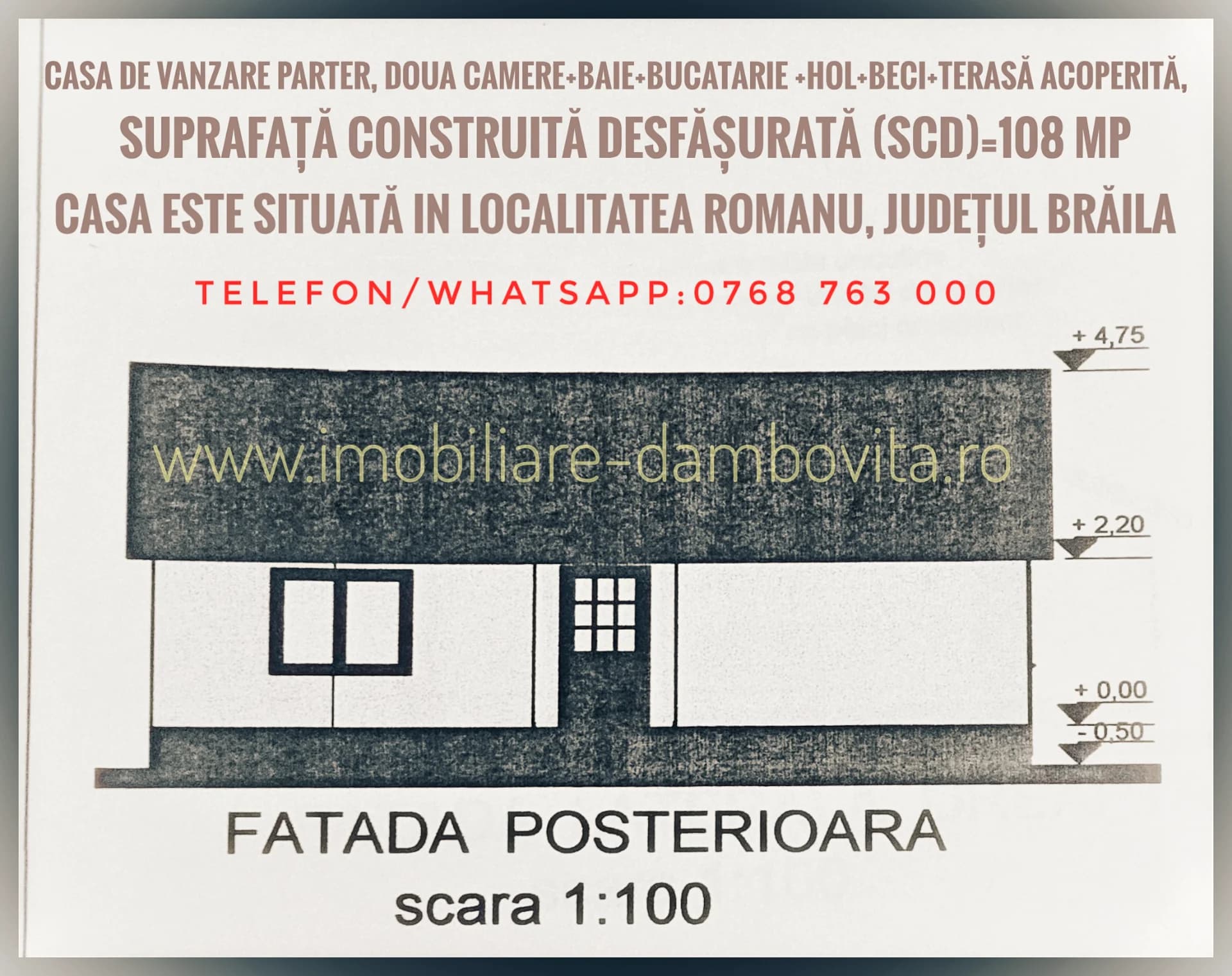Casă si teren de vânzare la Romanu, Brăila – fotografia 3 din 8