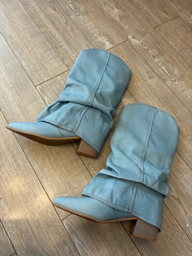 Cizme noi din denim