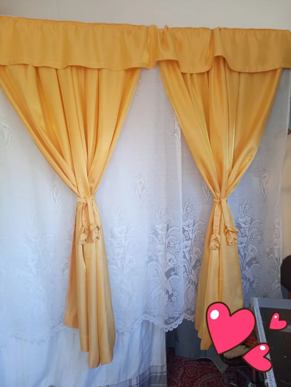 Set perdea 2 in 1 unicat