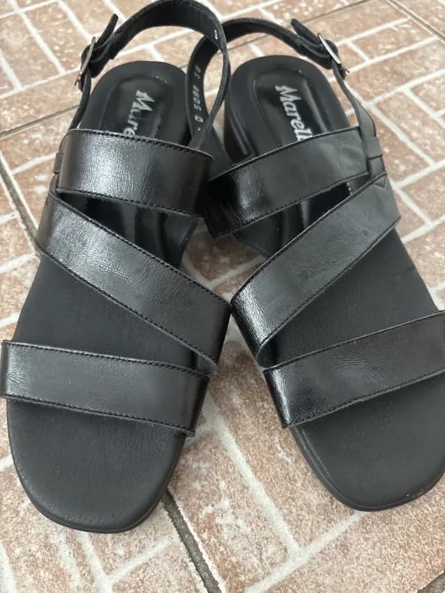 Sandale piele negre Marelbo 39