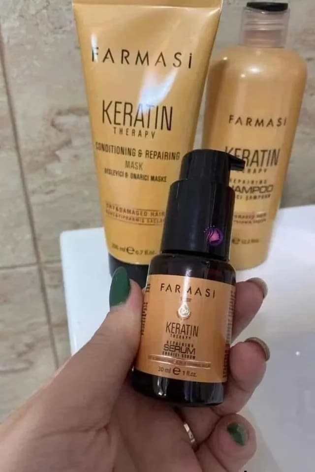 set tratament pentru păr cu keratina