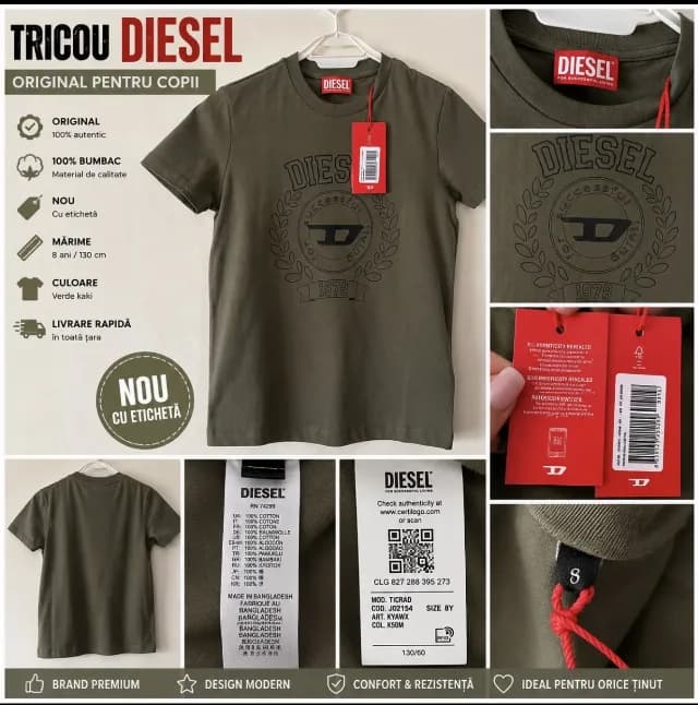 Tricou băieți 8 ani Diesel