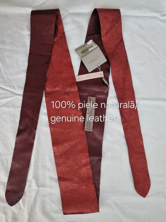 Curea Uterqüe din piele naturala 80