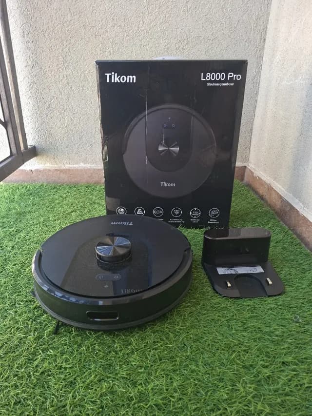 Aspirator Robot Tikom L8000 Pro cu Mop, 6000Pa, Navigare Lidar, Control prin Aplicație, 150 Min