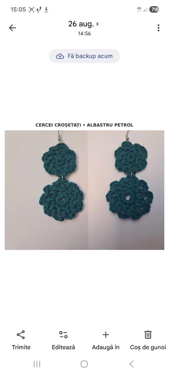Cercei Albastru Petrol