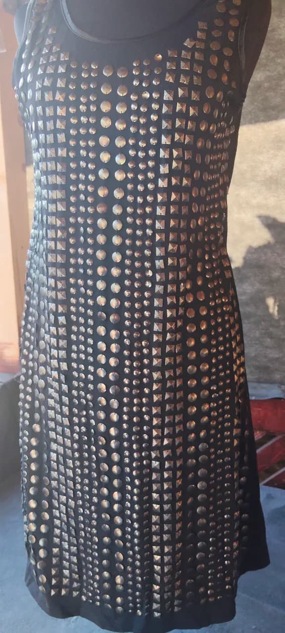 Rochie mini neagra punk