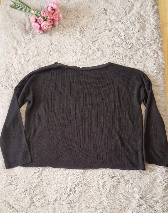Top transparent, scurt in talie,  Zara, marimea S pe eticheta