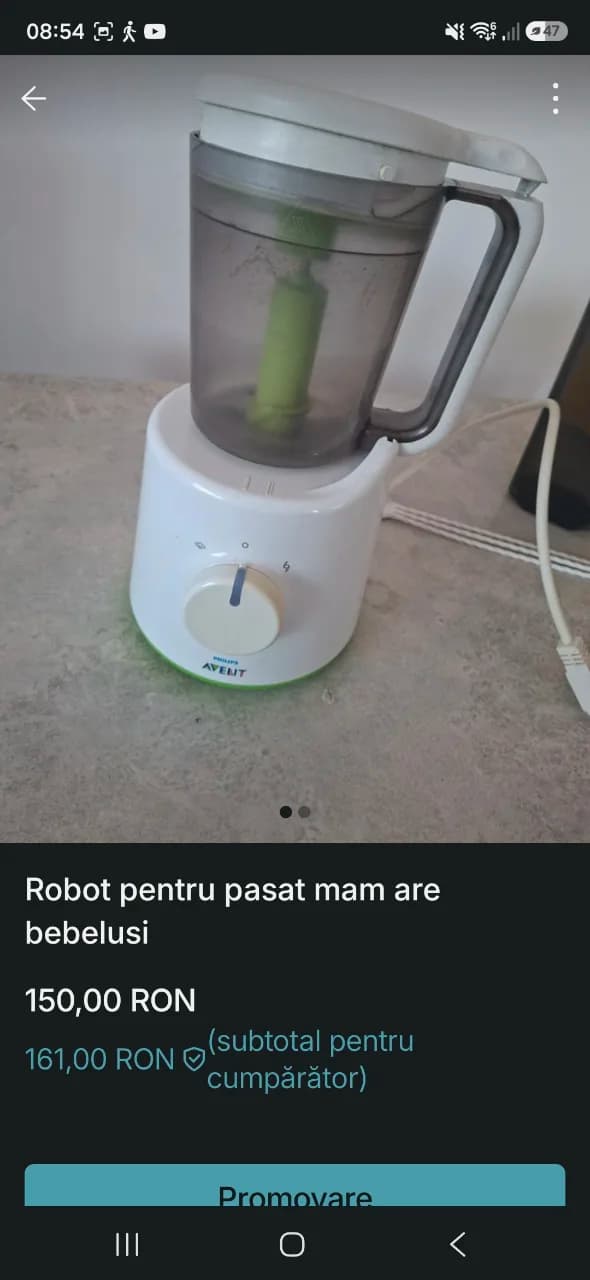 robot de pasat mancare bebelusi