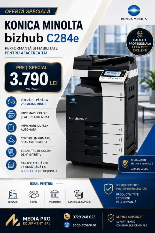 konica minolta bizhub c284 e