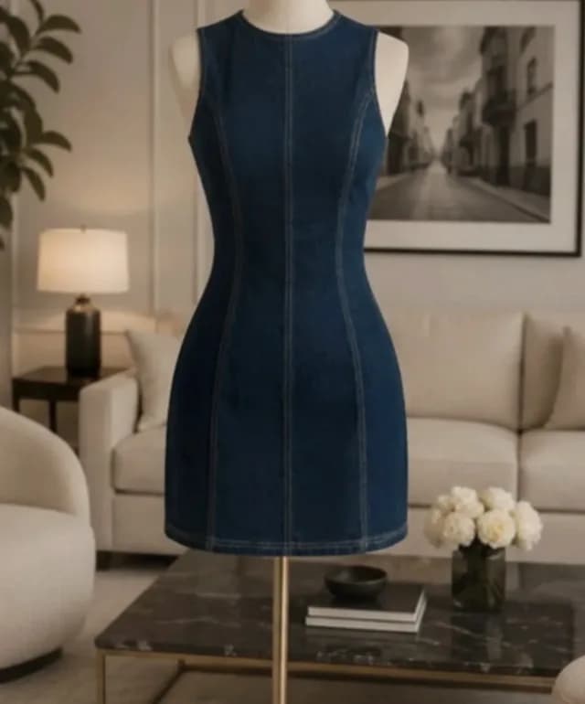 Rochie denim elastică