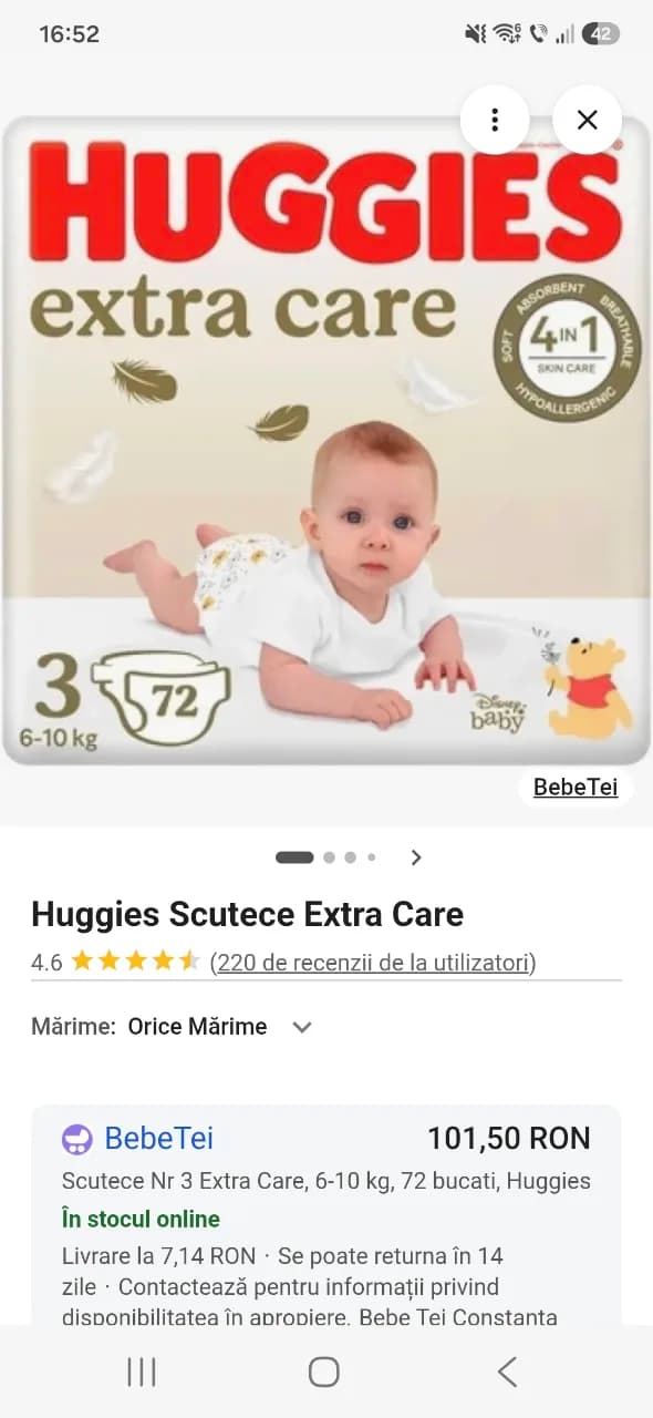 Scutece Haggies Extra Care nr 3