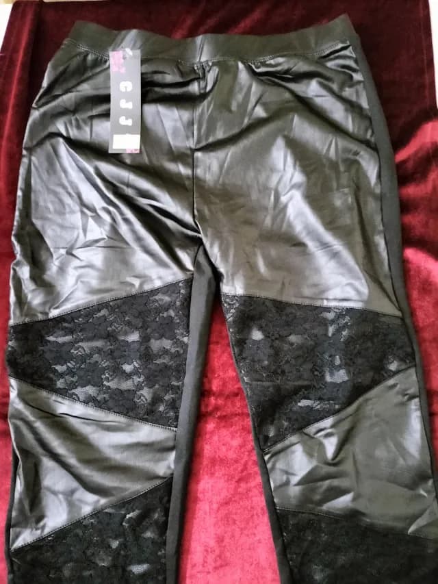 Colanți imitație piele