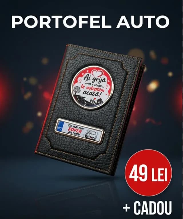 Portofel auto+breloc gratuit