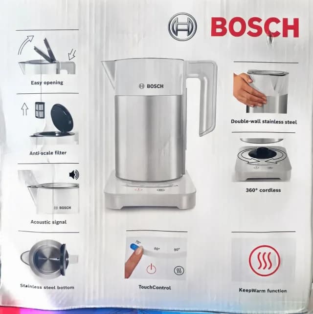 BOSCH Toaster si Fierbator de apa culoarea alba noi in cutie