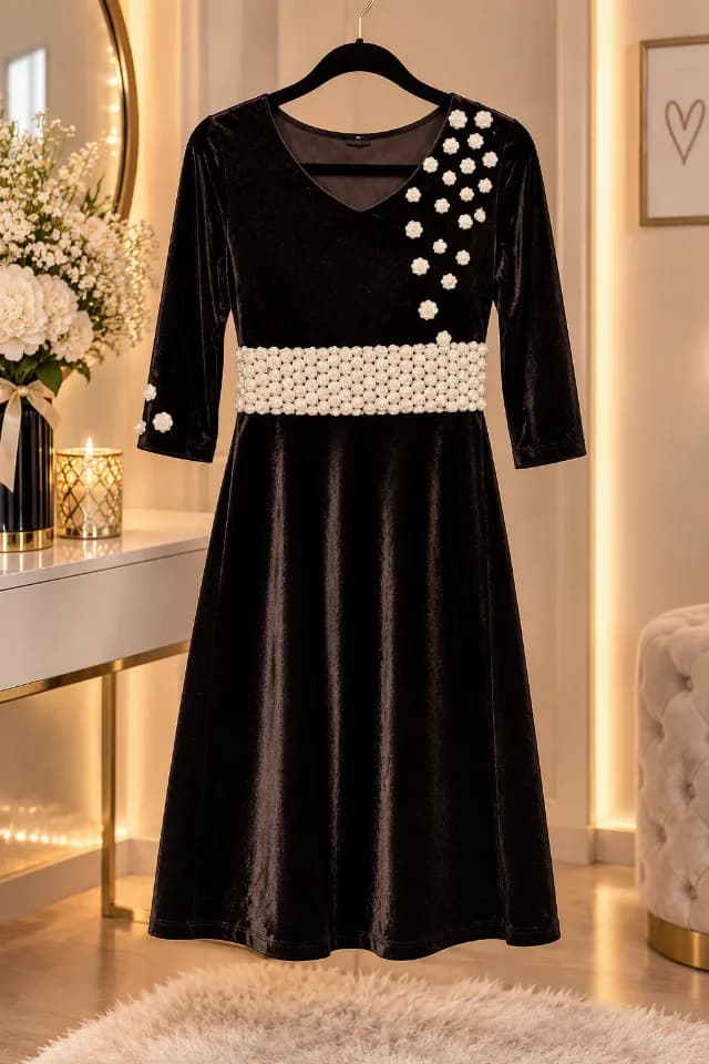 Rochie maro Catifea