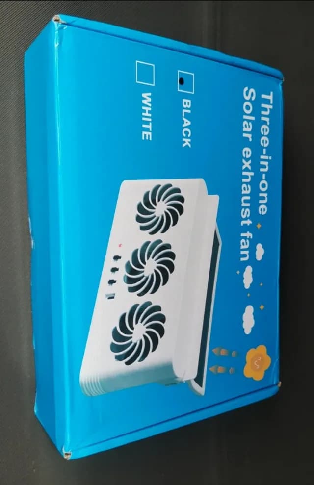 ventilator auto solar și cu baterie
